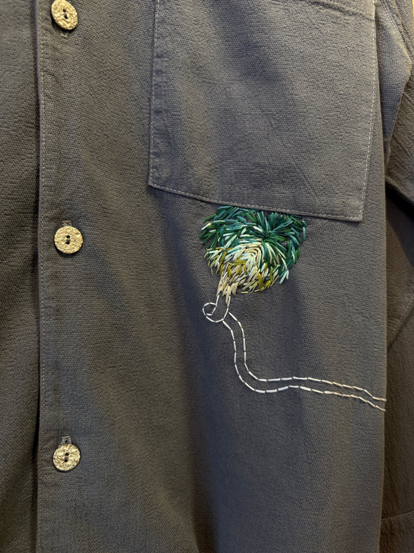 Crinkle L/S - Ombre Palm