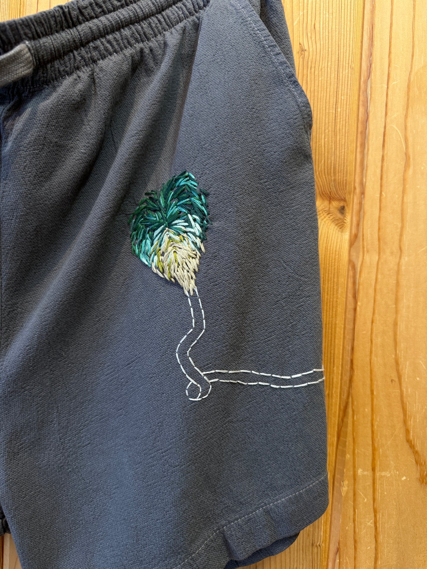 Crinkle 4.5" Short - Ombre Palm