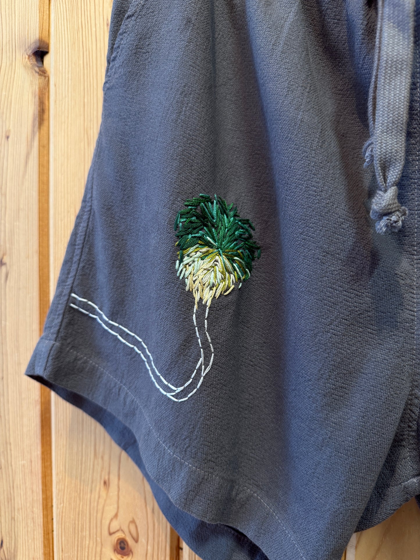 Crinkle 4.5" Short - Ombre Palm