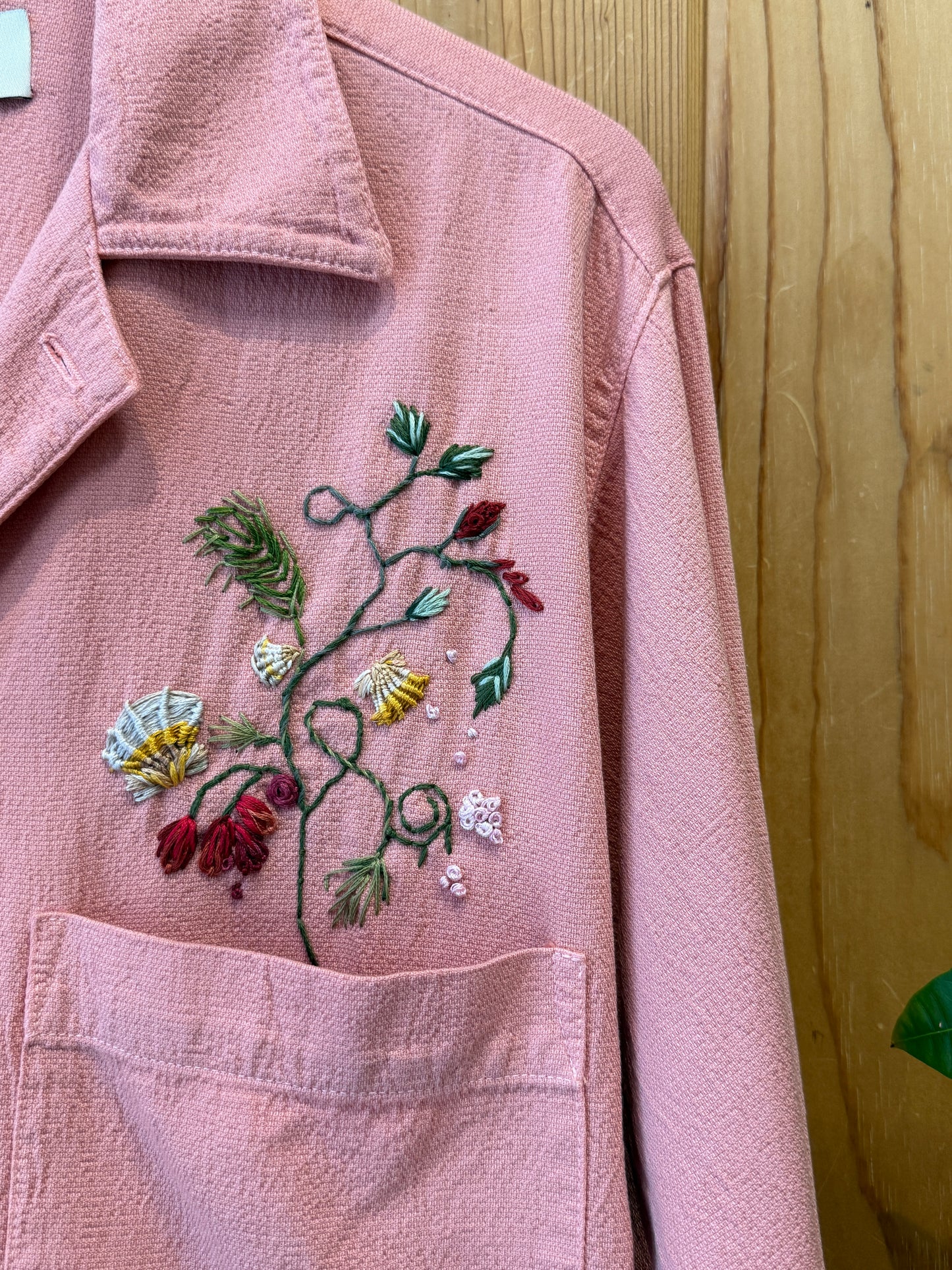 Crinkle L/S Shirt - Dusky Palma Full Body
