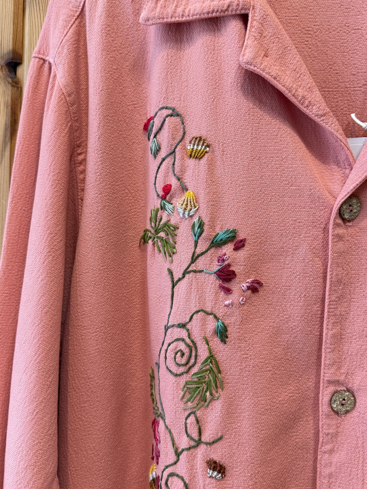 Crinkle L/S Shirt - Dusky Palma Full Body