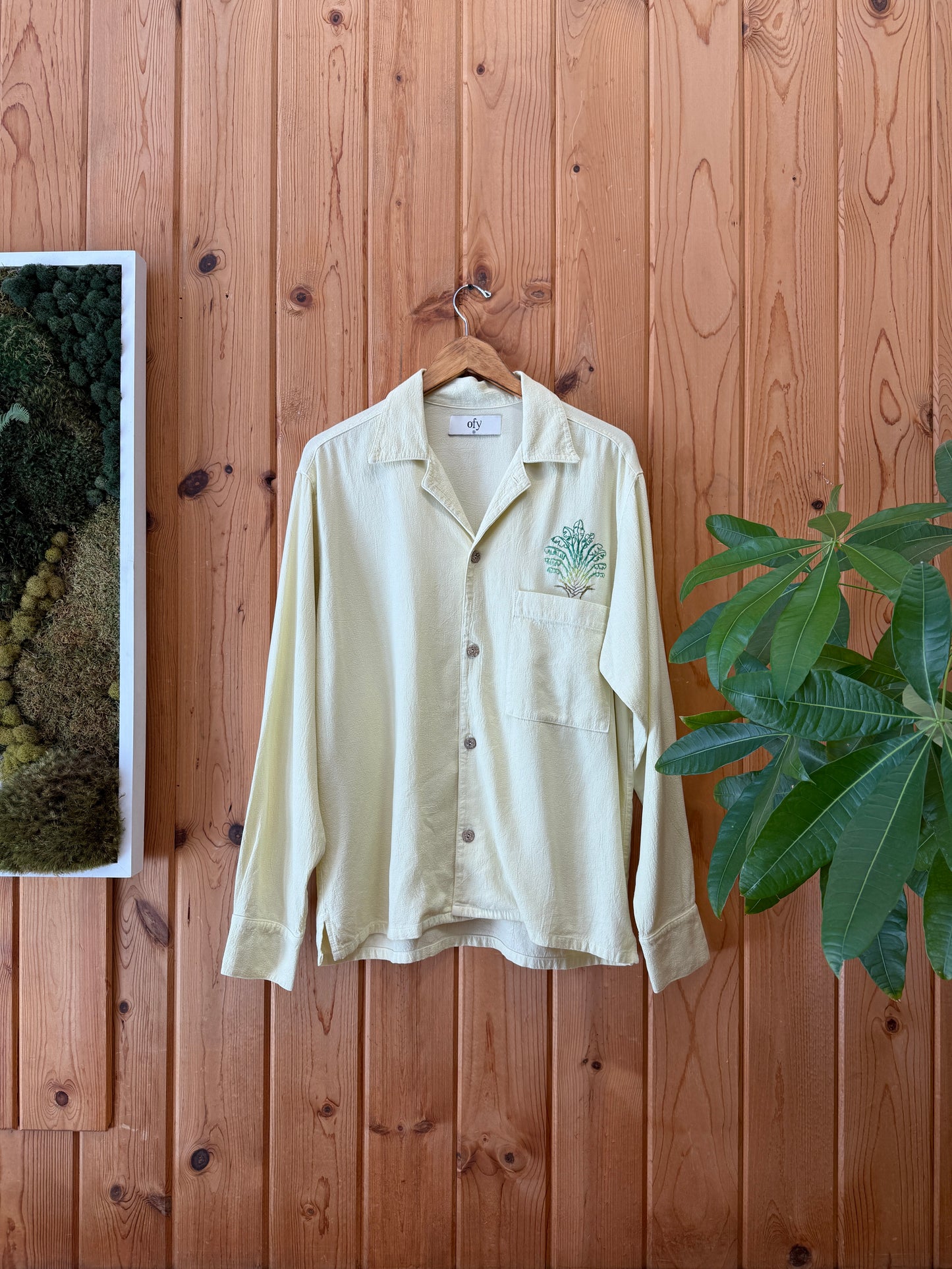 Crinkle L/S - Traveler Palm Pocket