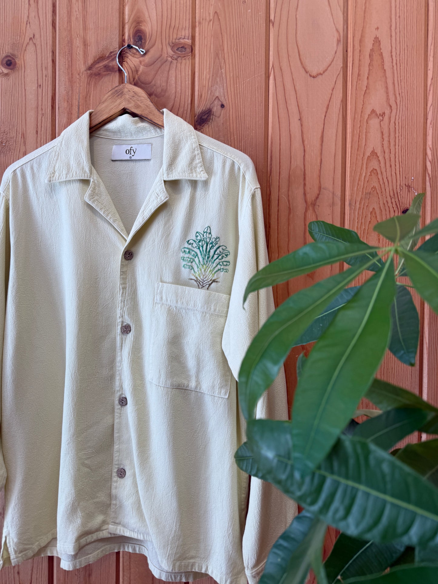 Crinkle L/S - Traveler Palm Pocket