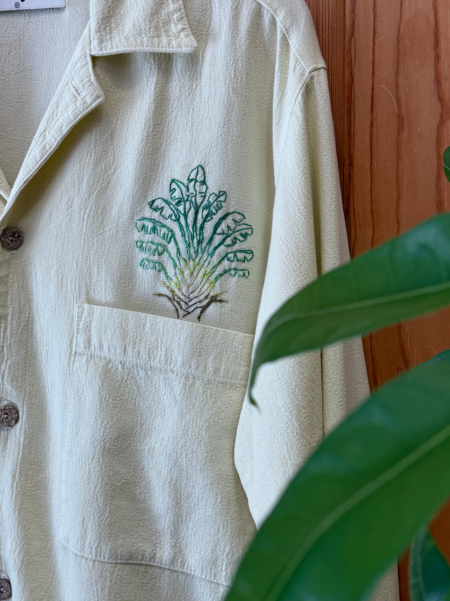 Crinkle L/S - Traveler Palm Pocket