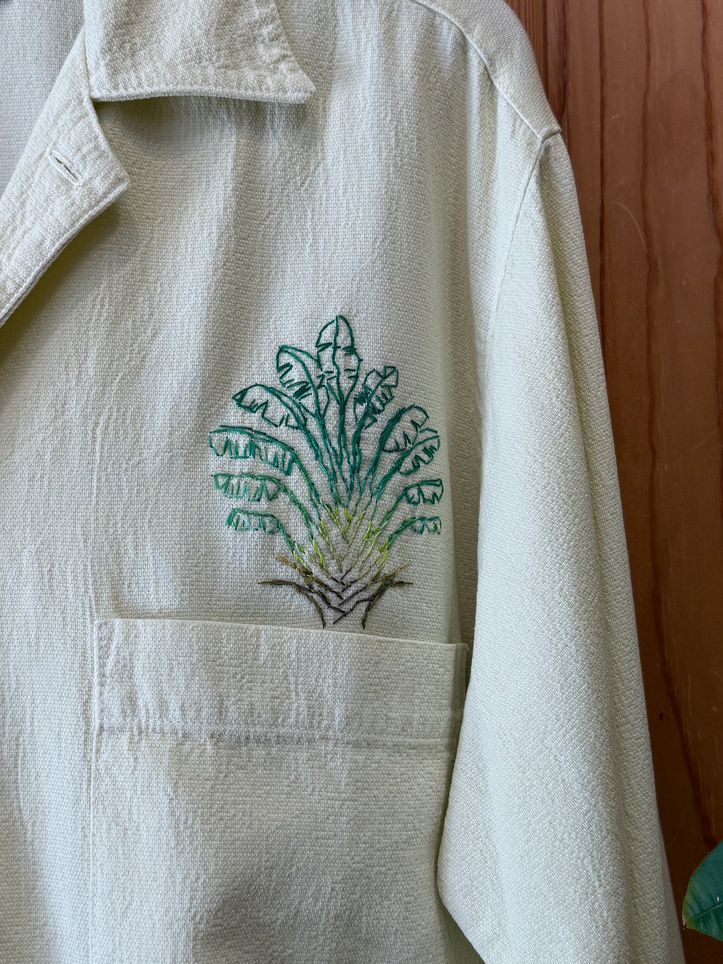 Crinkle L/S - Traveler Palm Pocket