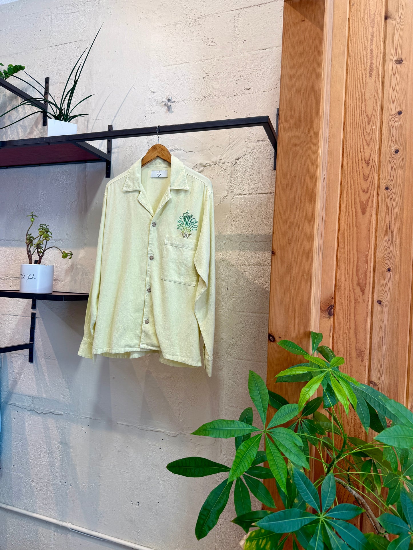 Crinkle L/S - Traveler Palm Pocket