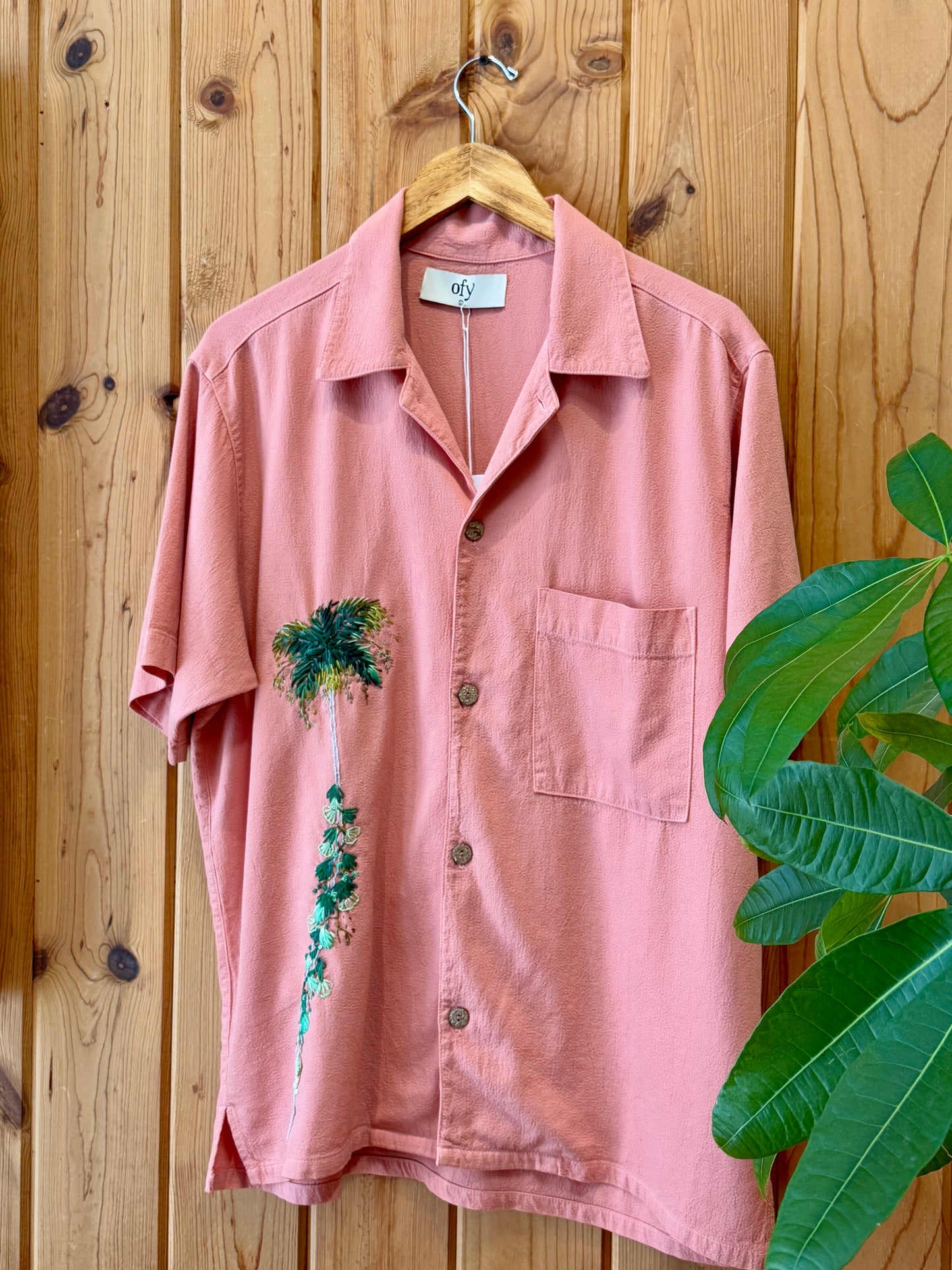 Crinkle S/S - Leafy Palm II