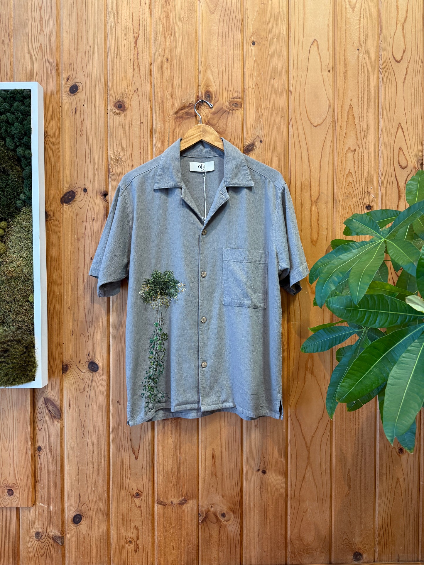 Crinkle S/S - Leafy Palm V