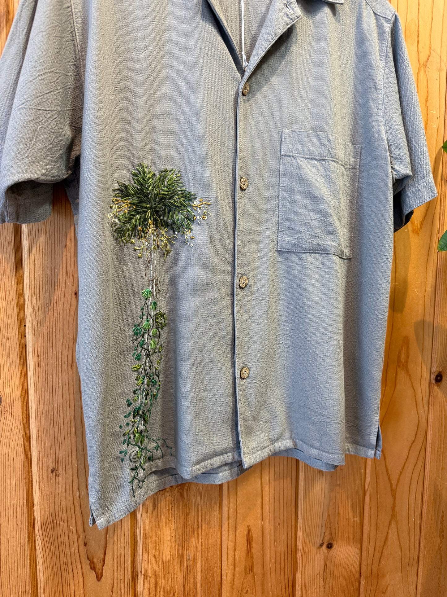 Crinkle S/S - Leafy Palm V