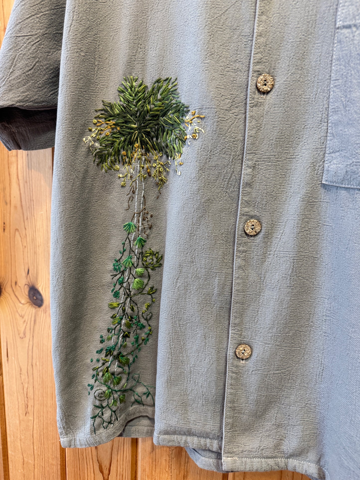 Crinkle S/S - Leafy Palm V