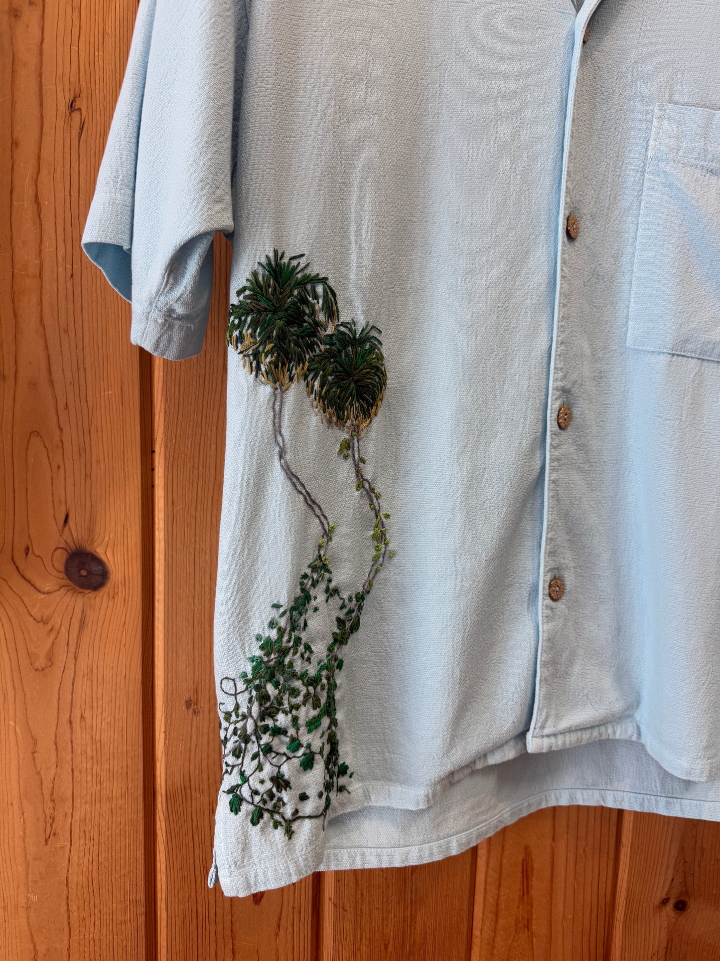 Crinkle S/S - Leafy Palm III
