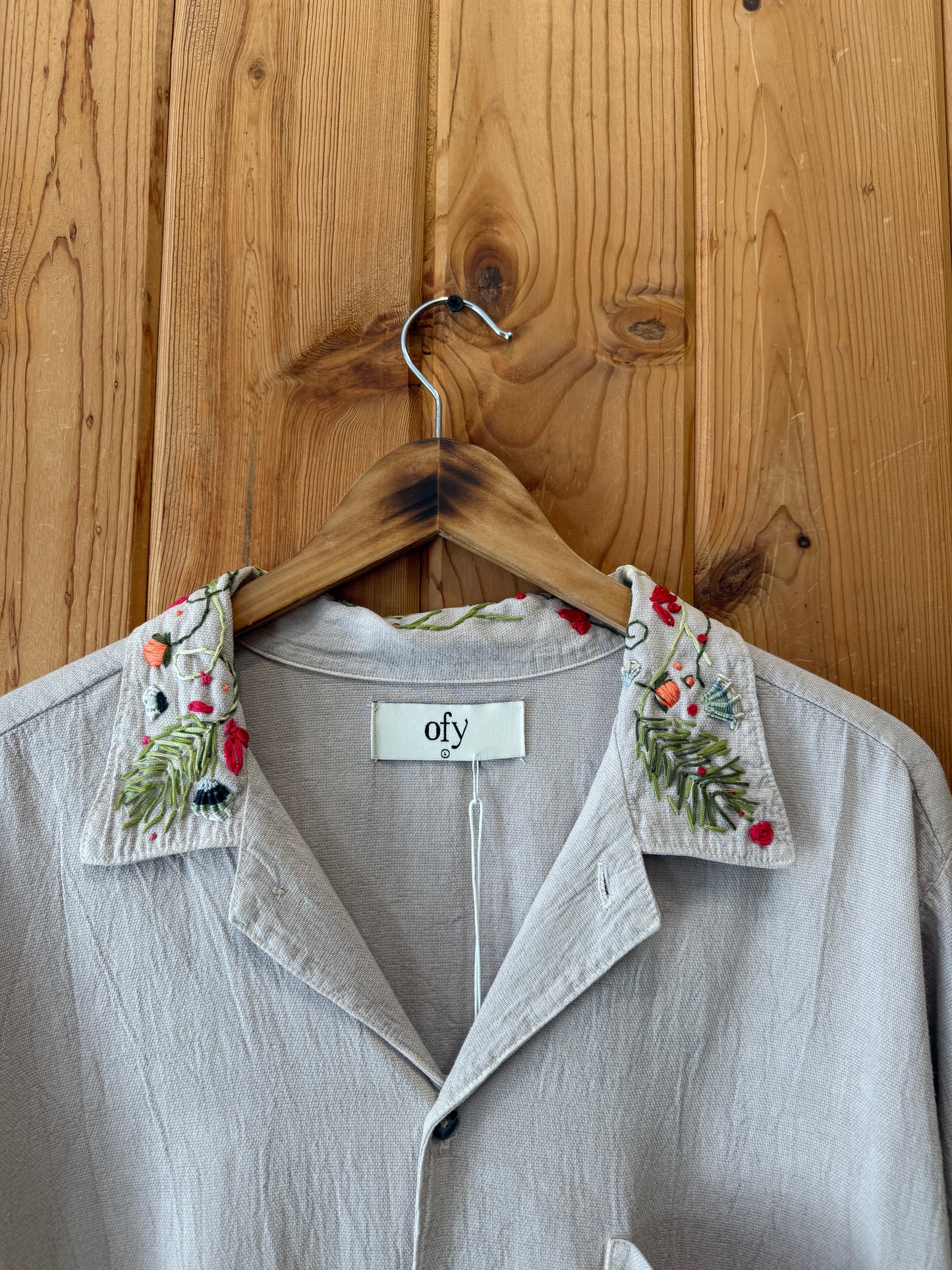 Crinkle L/S - Floral Collar