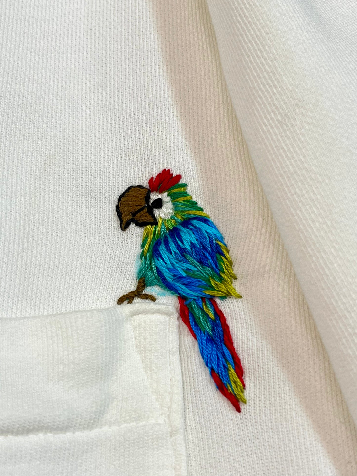 Cruise L/S - Military Macaw White