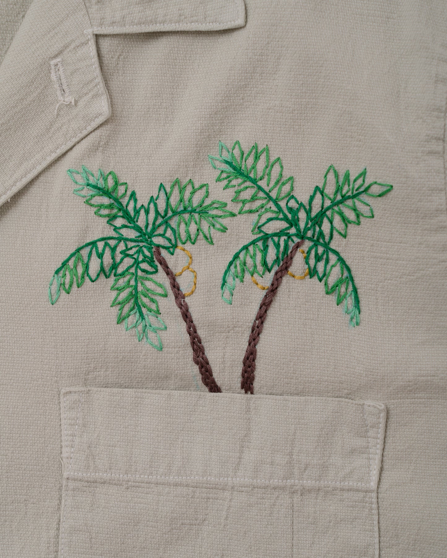 Crinkle L/S - Deco Palm Pocket