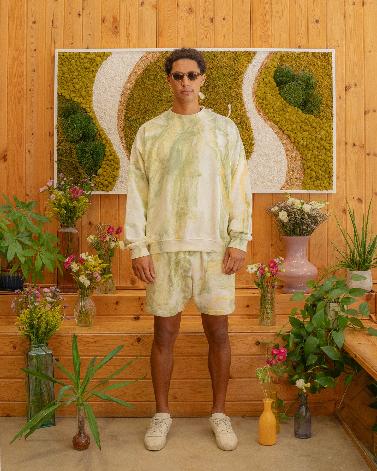 Journey Crewneck - Daylily Marble