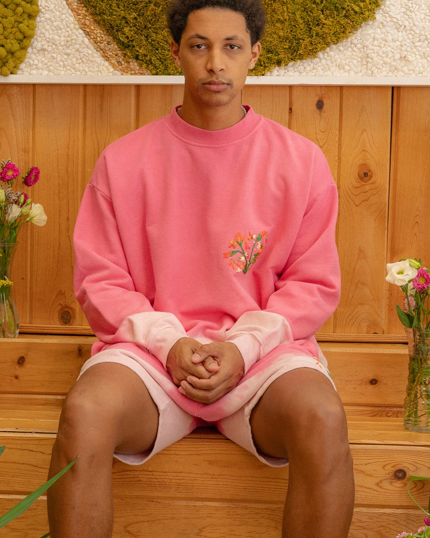 Journey Crewneck - Magenta Floral