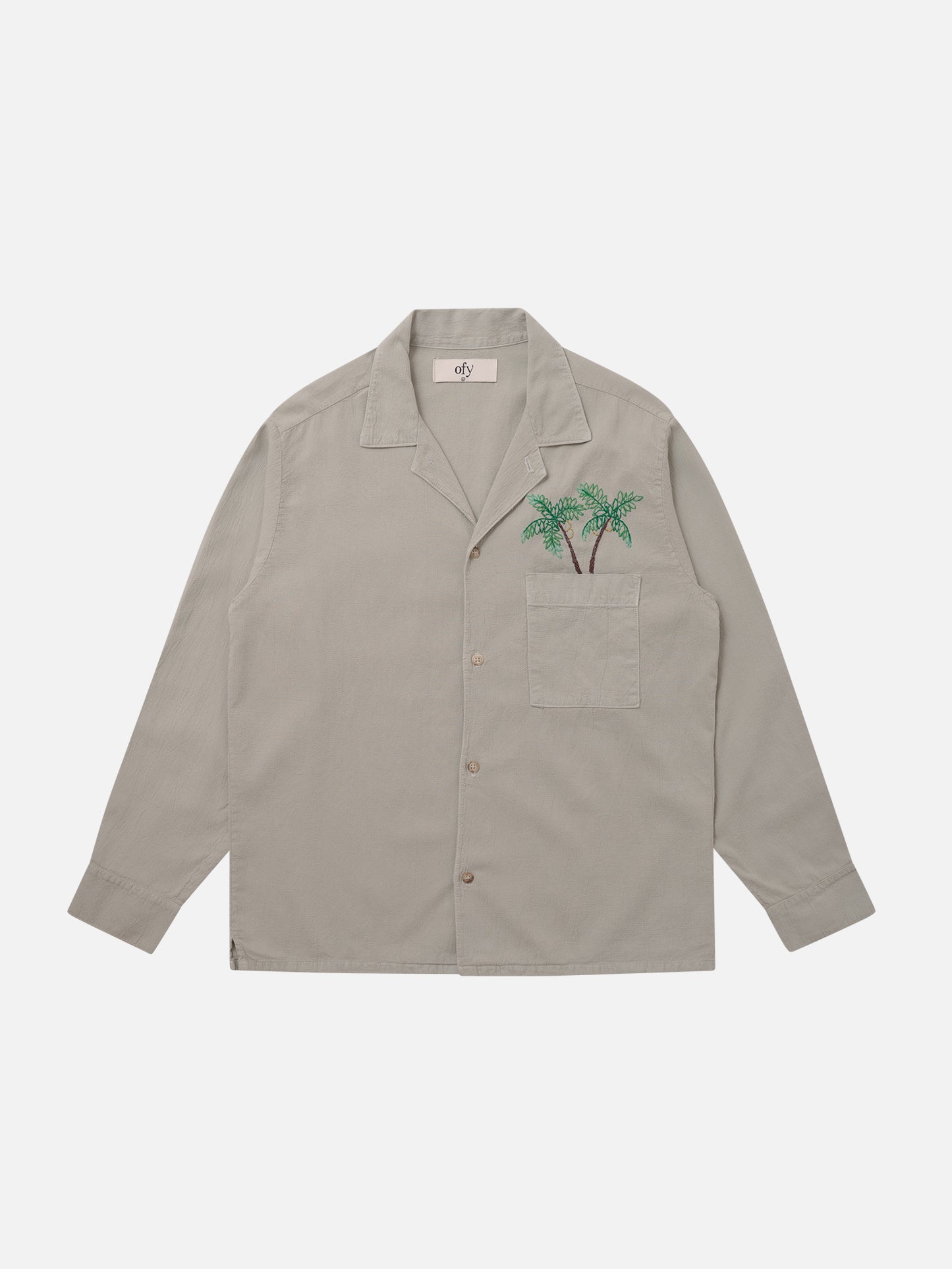 Crinkle L/S - Deco Palm Pocket