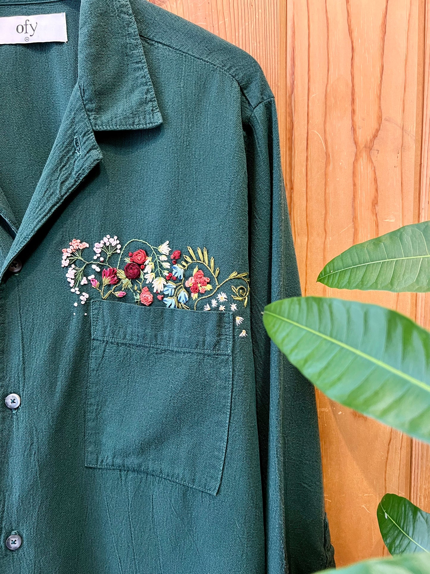 Crinkle L/S - Vintage Fir Floral