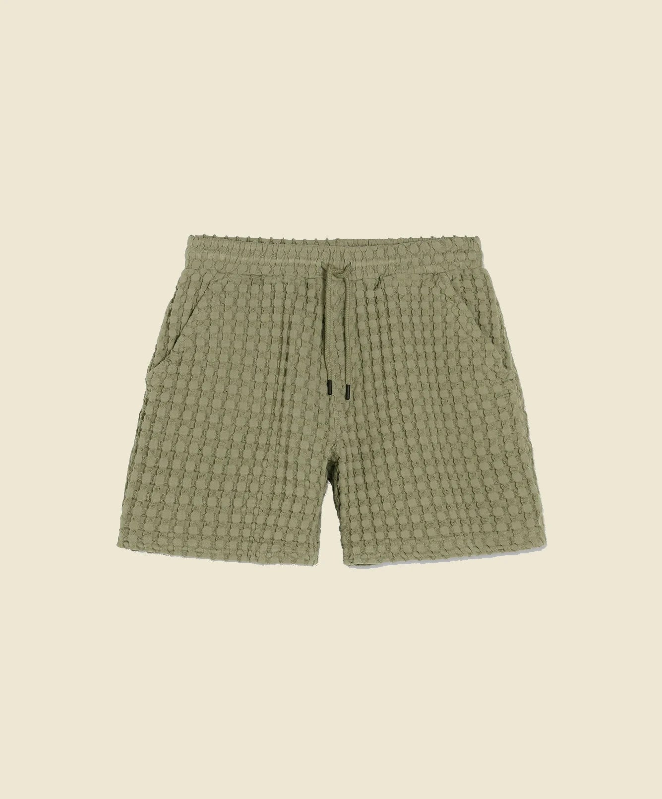 Dusty Green Waffle Shorts