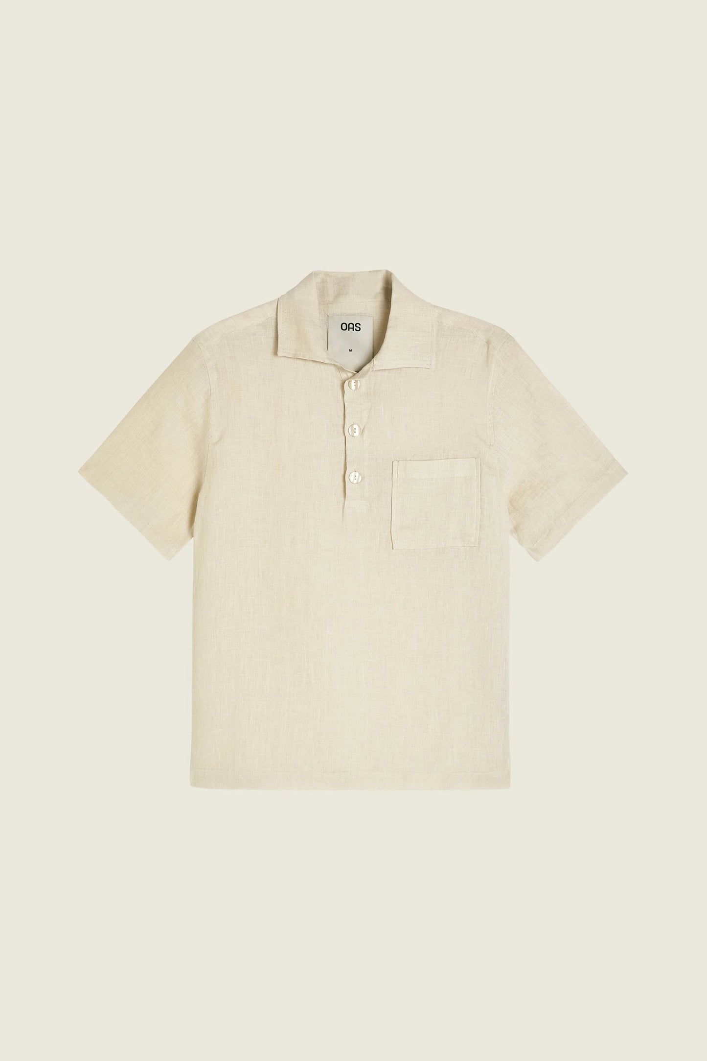 BEIGE GIRONA LINEN SHIRT