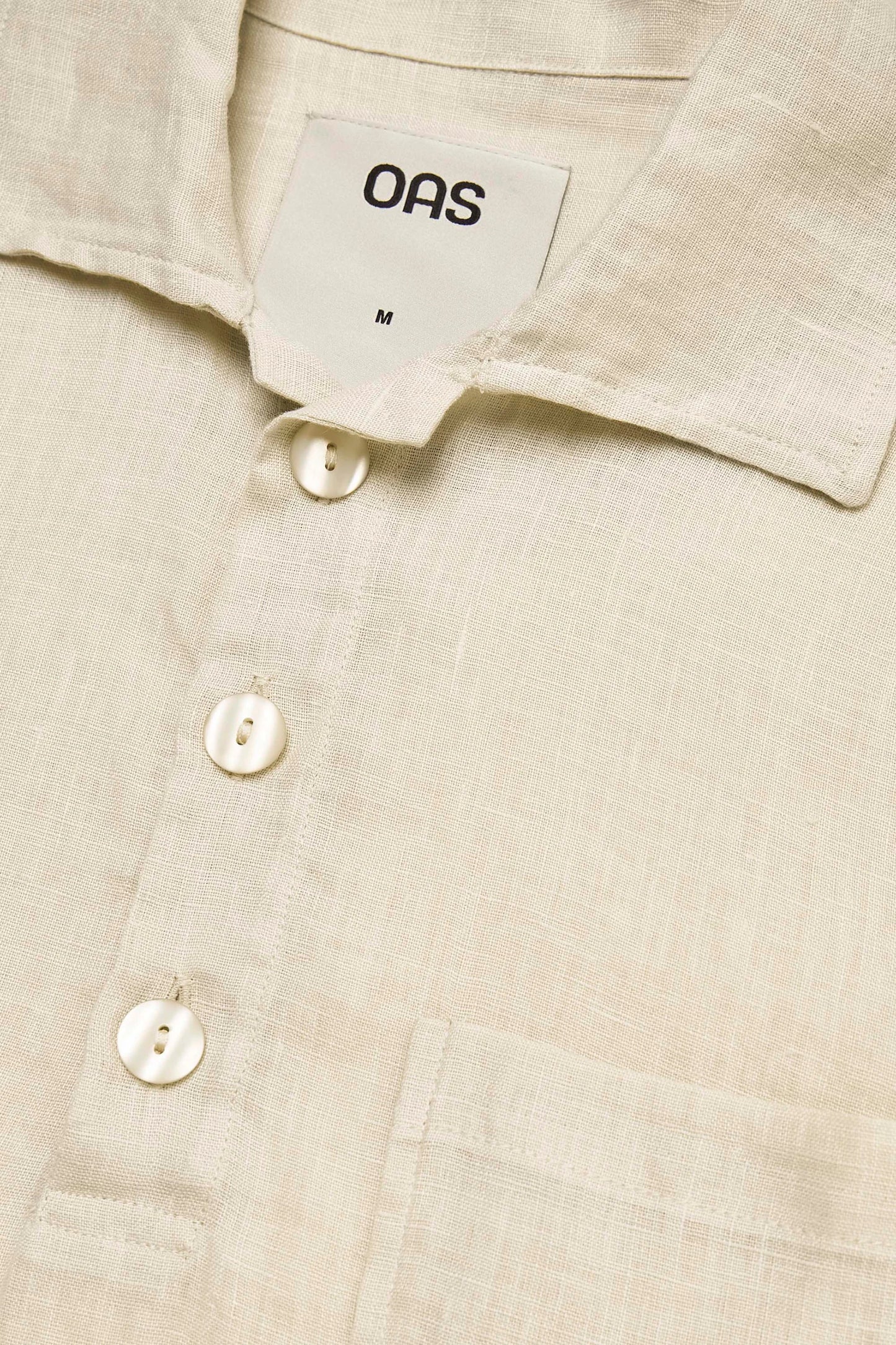 BEIGE GIRONA LINEN SHIRT