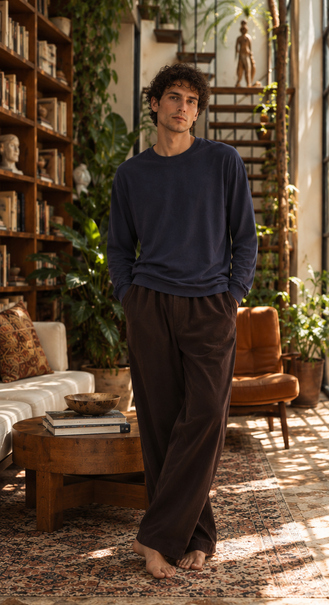 Luxe Supima L/S - Midnight Navy