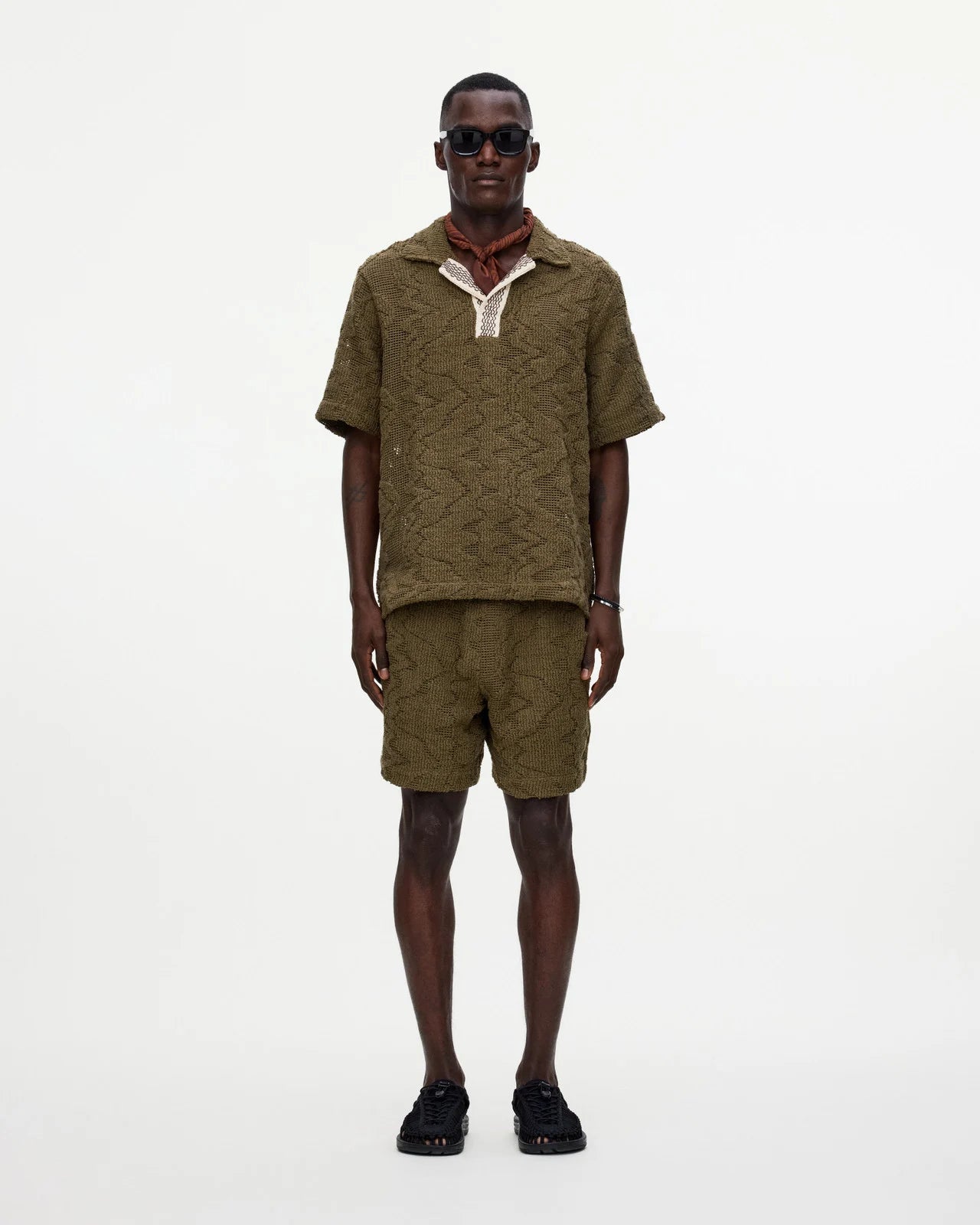 Pine Verve Palmer Crochet Shirt