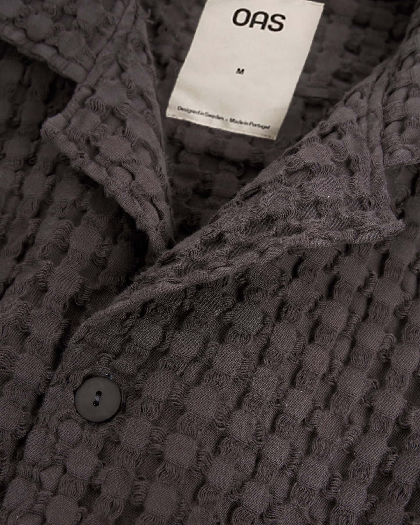 Nearly Black Cuba Waffle Shirt