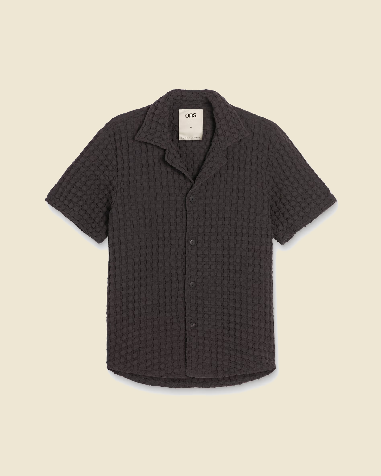 Nearly Black Cuba Waffle Shirt