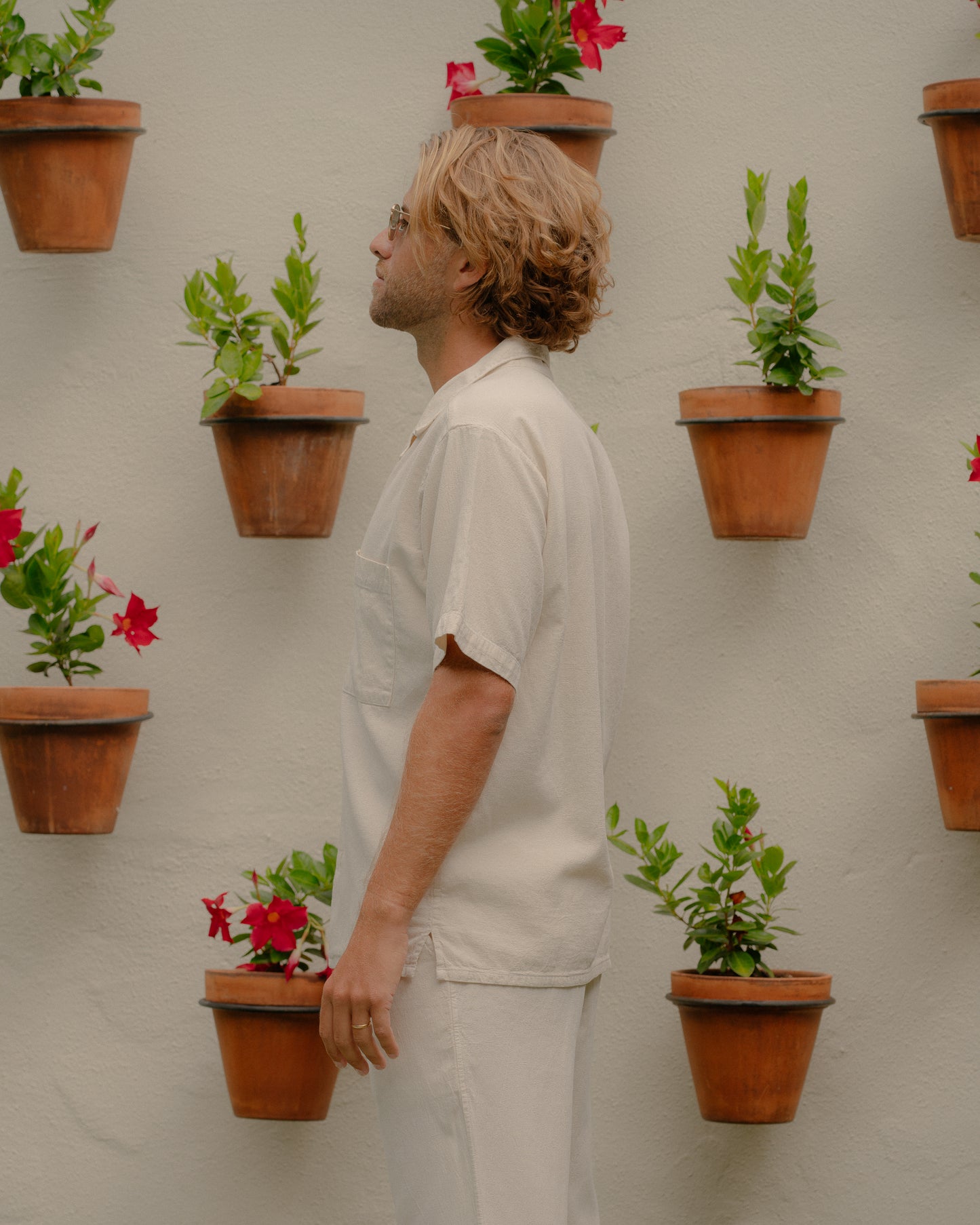 Horizon Crinkle S/S Shirt - Baby's Breath