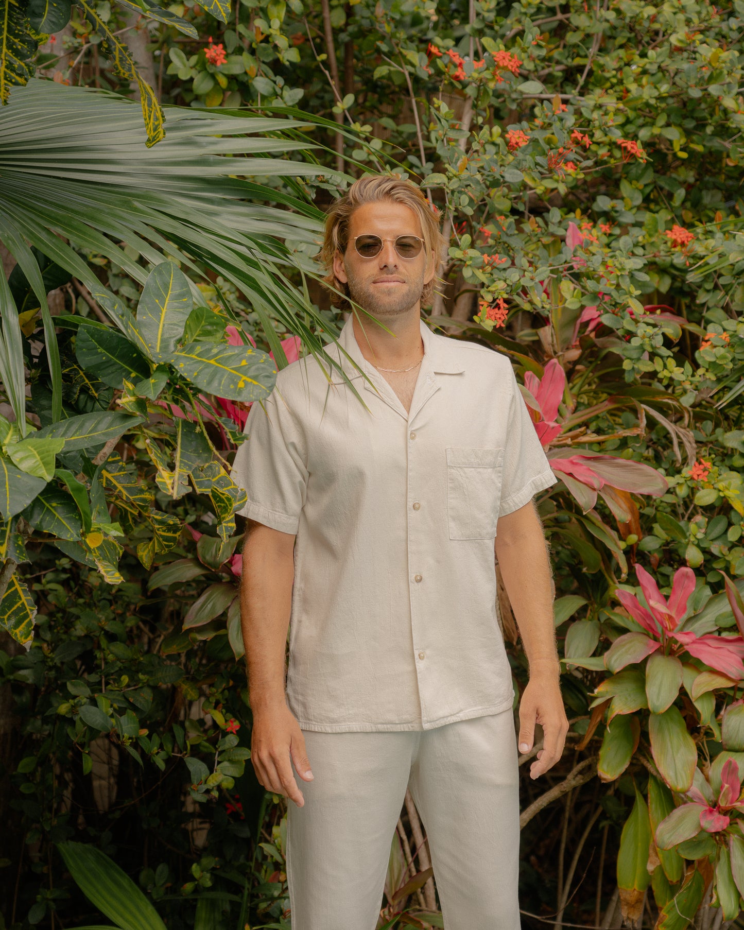 Horizon Crinkle S/S Shirt - Baby's Breath