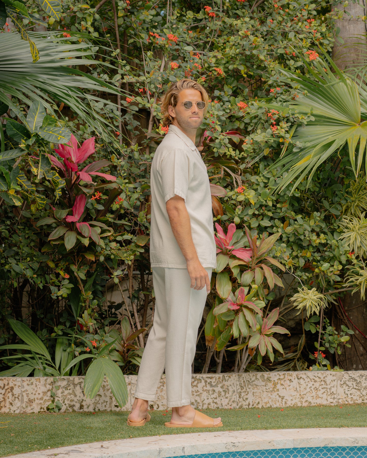 Horizon Crinkle Pant - Baby's Breath
