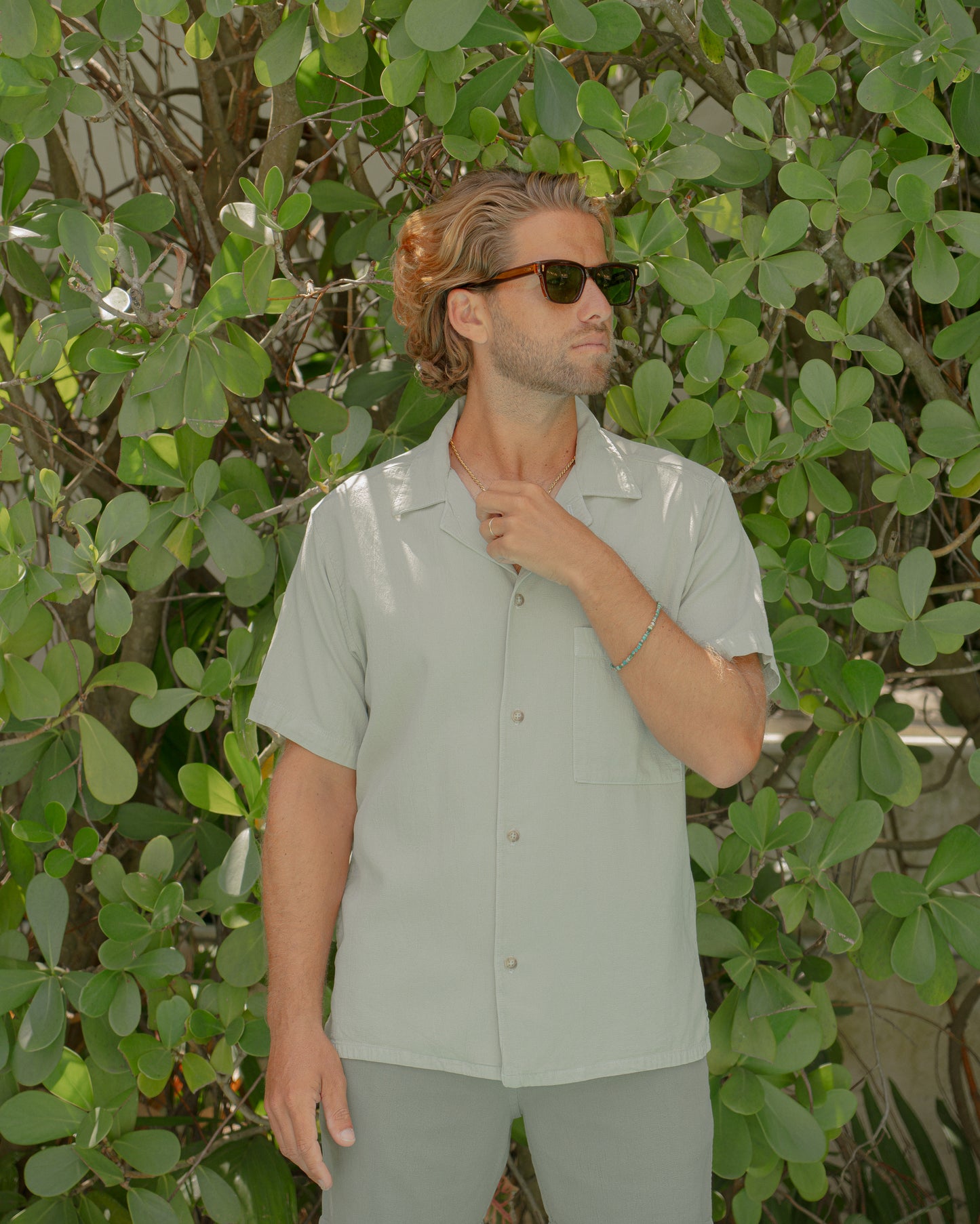 Horizon Crinkle S/S Shirt - Frosted Mint