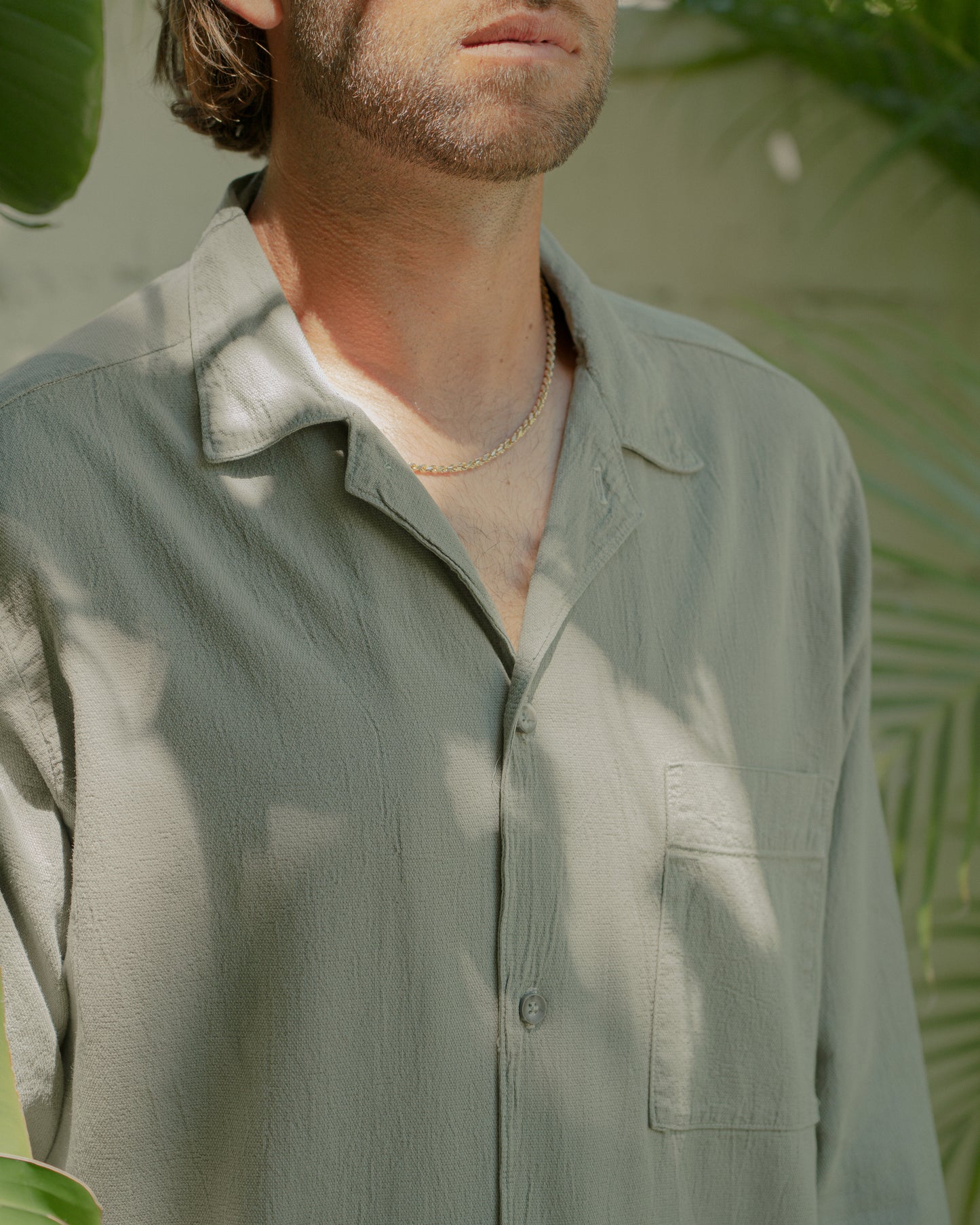 Horizon Crinkle L/S Shirt - Dried Sage