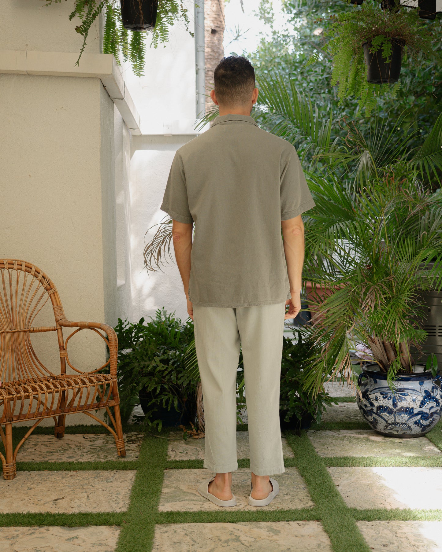 Horizon Crinkle S/S Shirt - Dried Sage