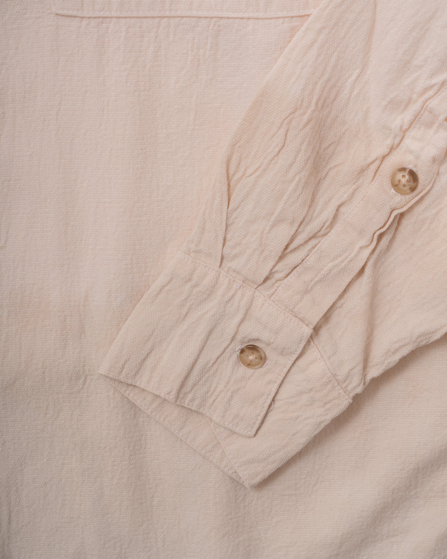 Horizon Crinkle L/S Shirt - Coconut Dip