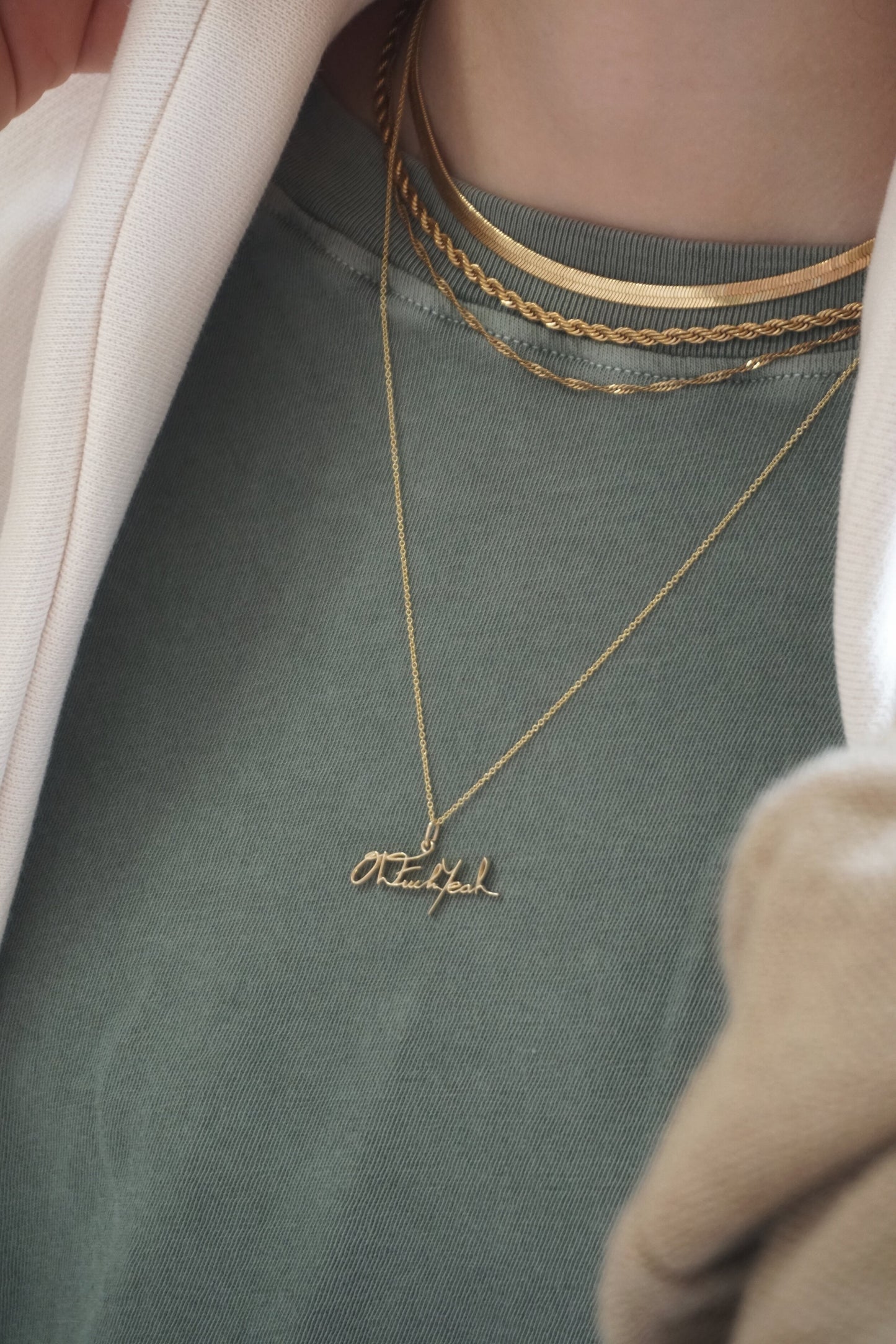 Signature Pendant - 14K Yellow Gold
