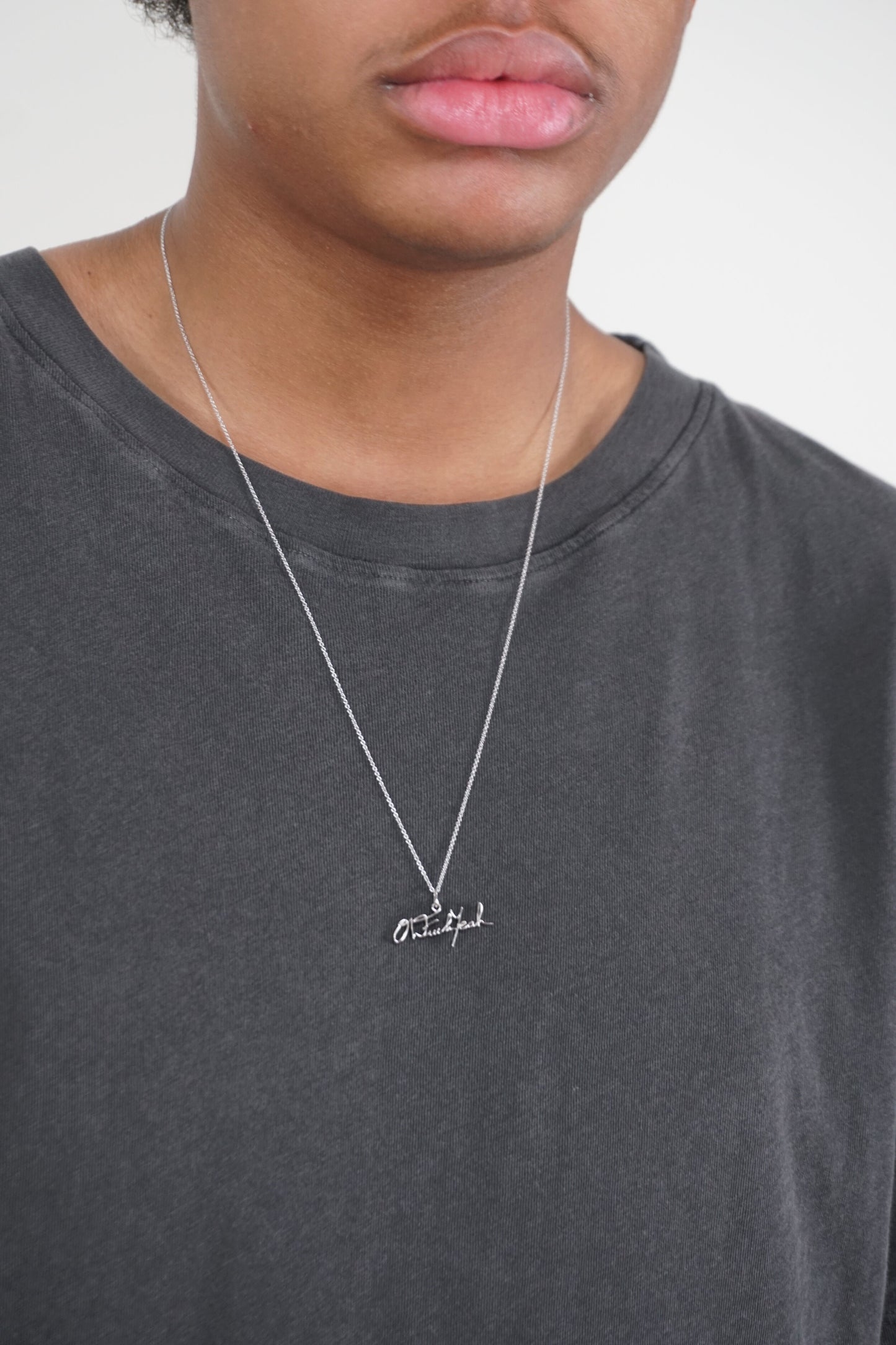 Signature Pendant - 14K White Gold