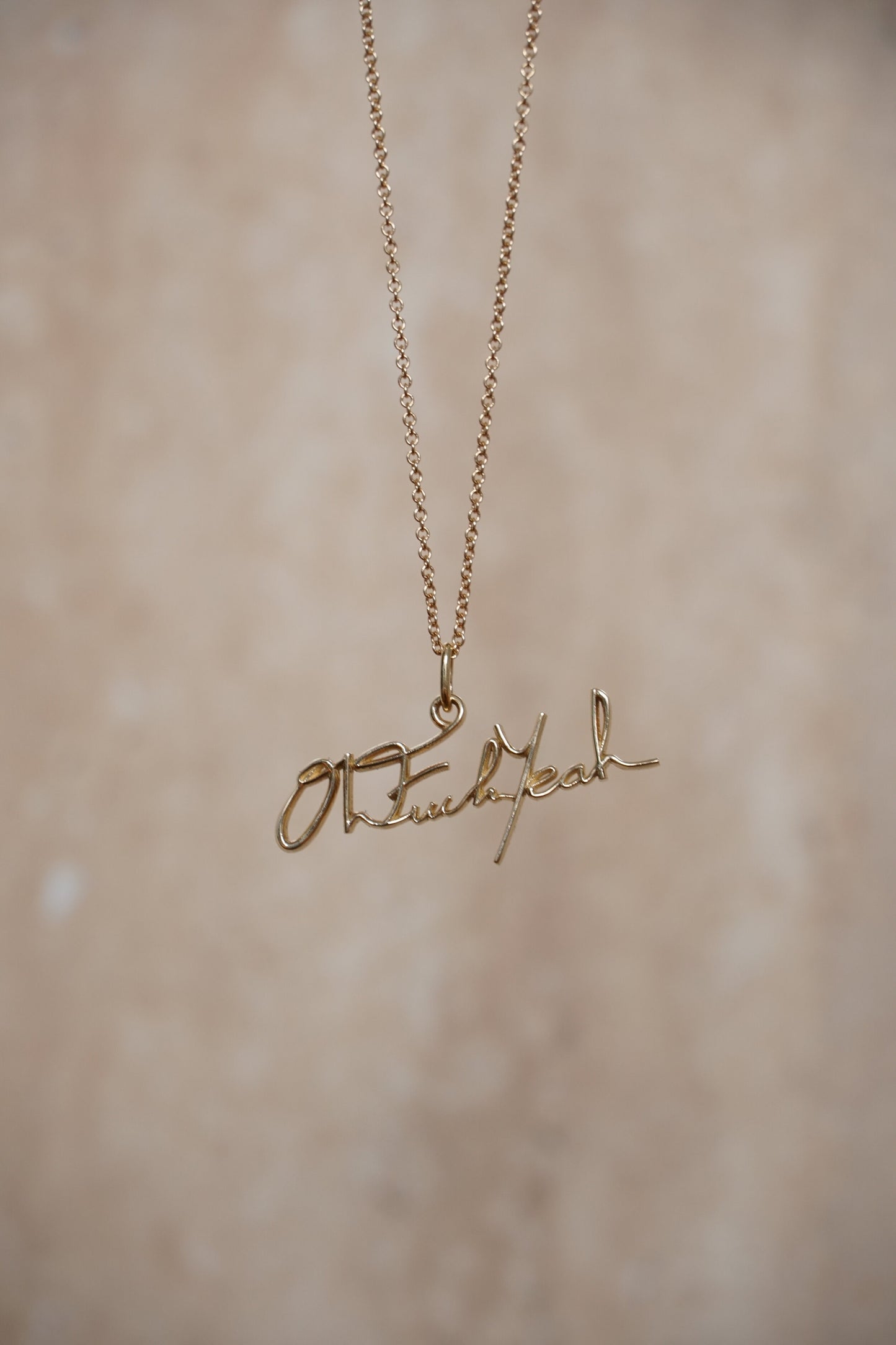 Signature Pendant - 14K Yellow Gold