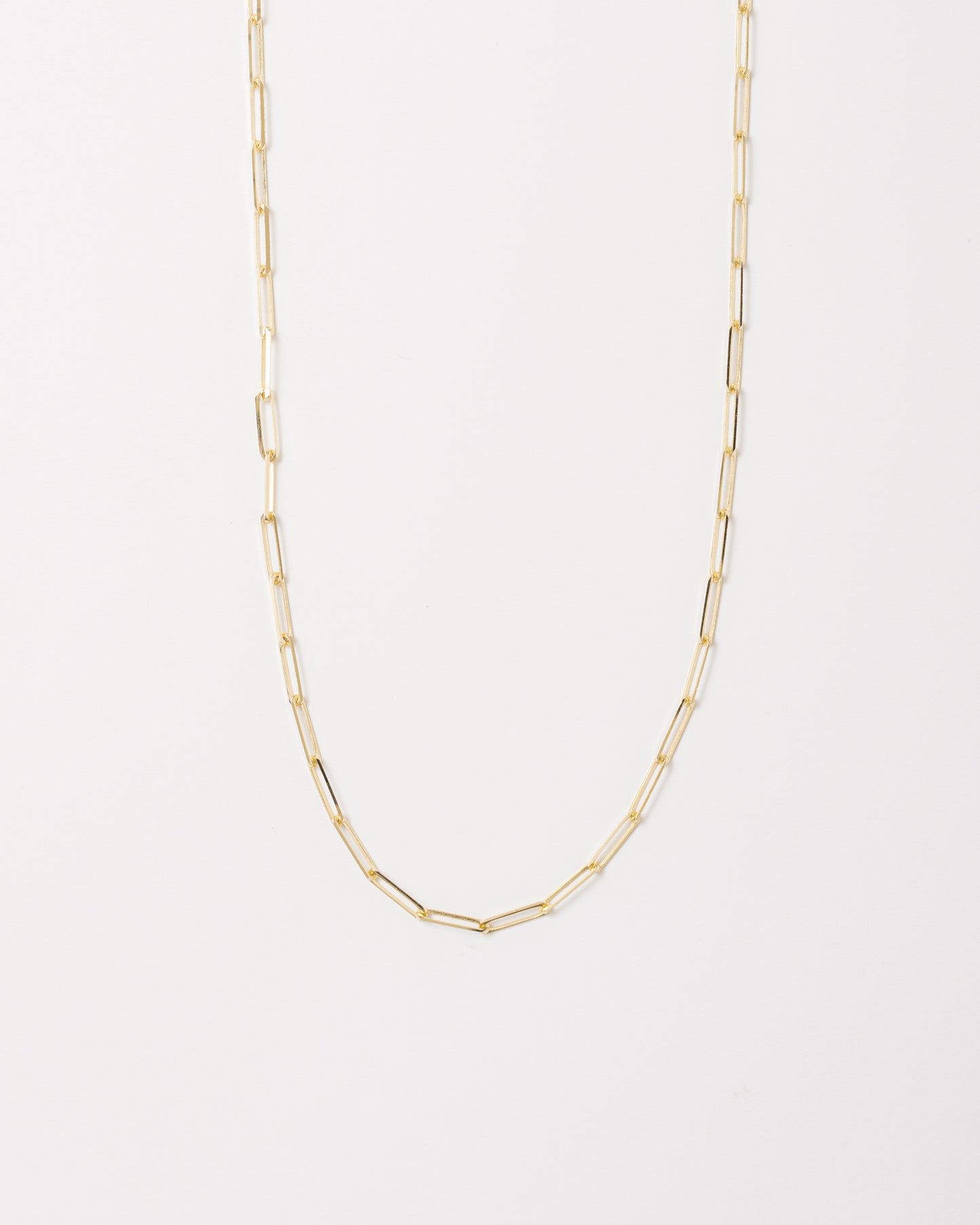 Paperclip Necklace - 14K Yellow Gold