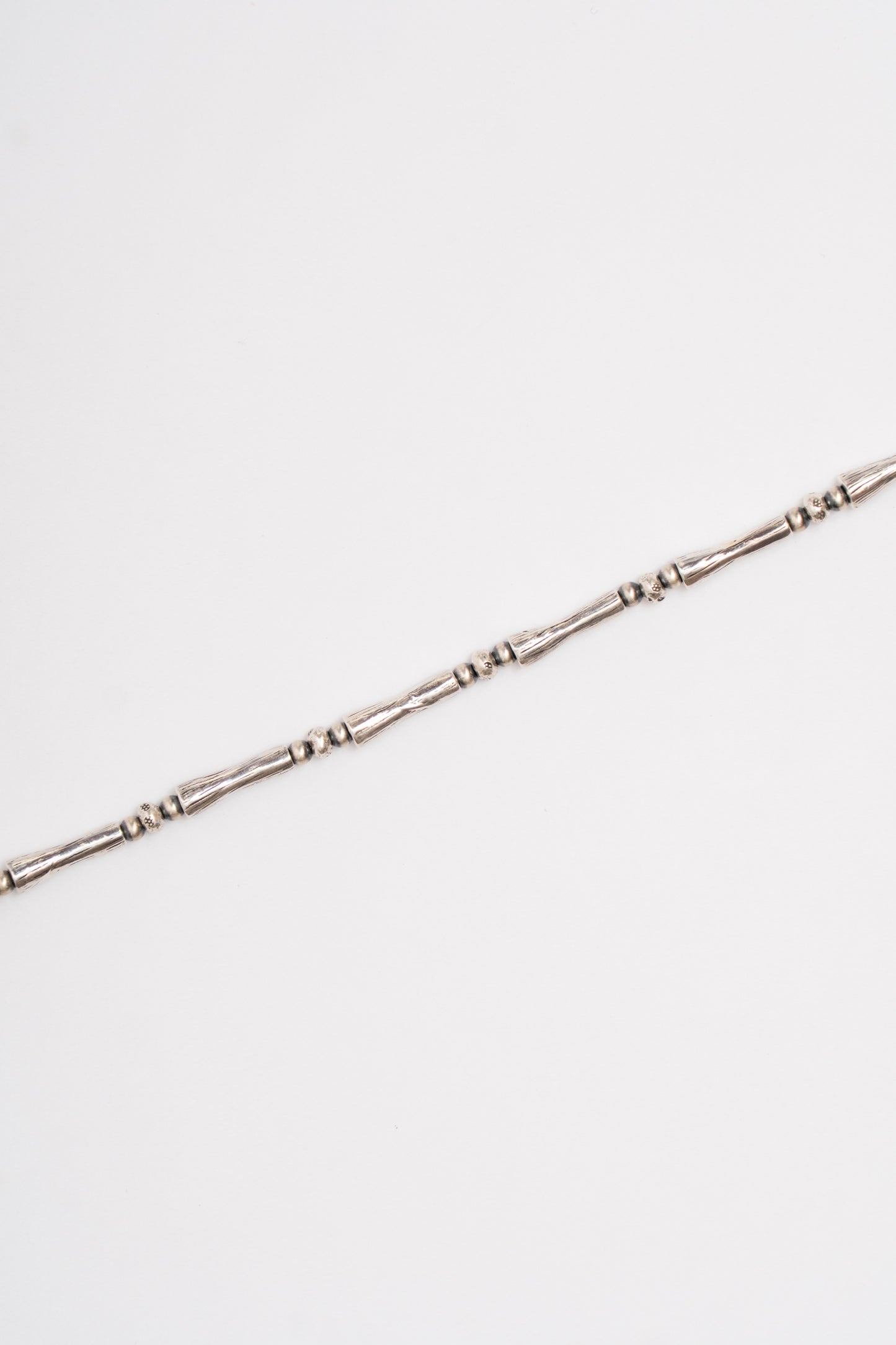 Peyote Bird - Silver Bamboo Bracelet