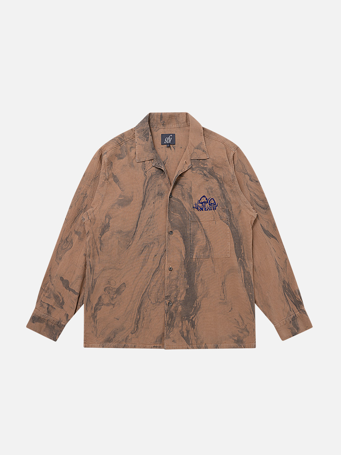 Crinkle L/S - Cobalt Fungi