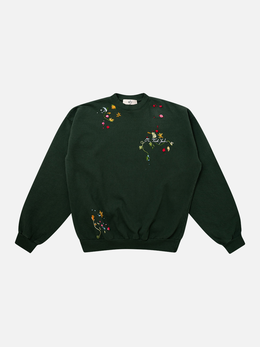 Vine Crewneck - Floral Embroidery