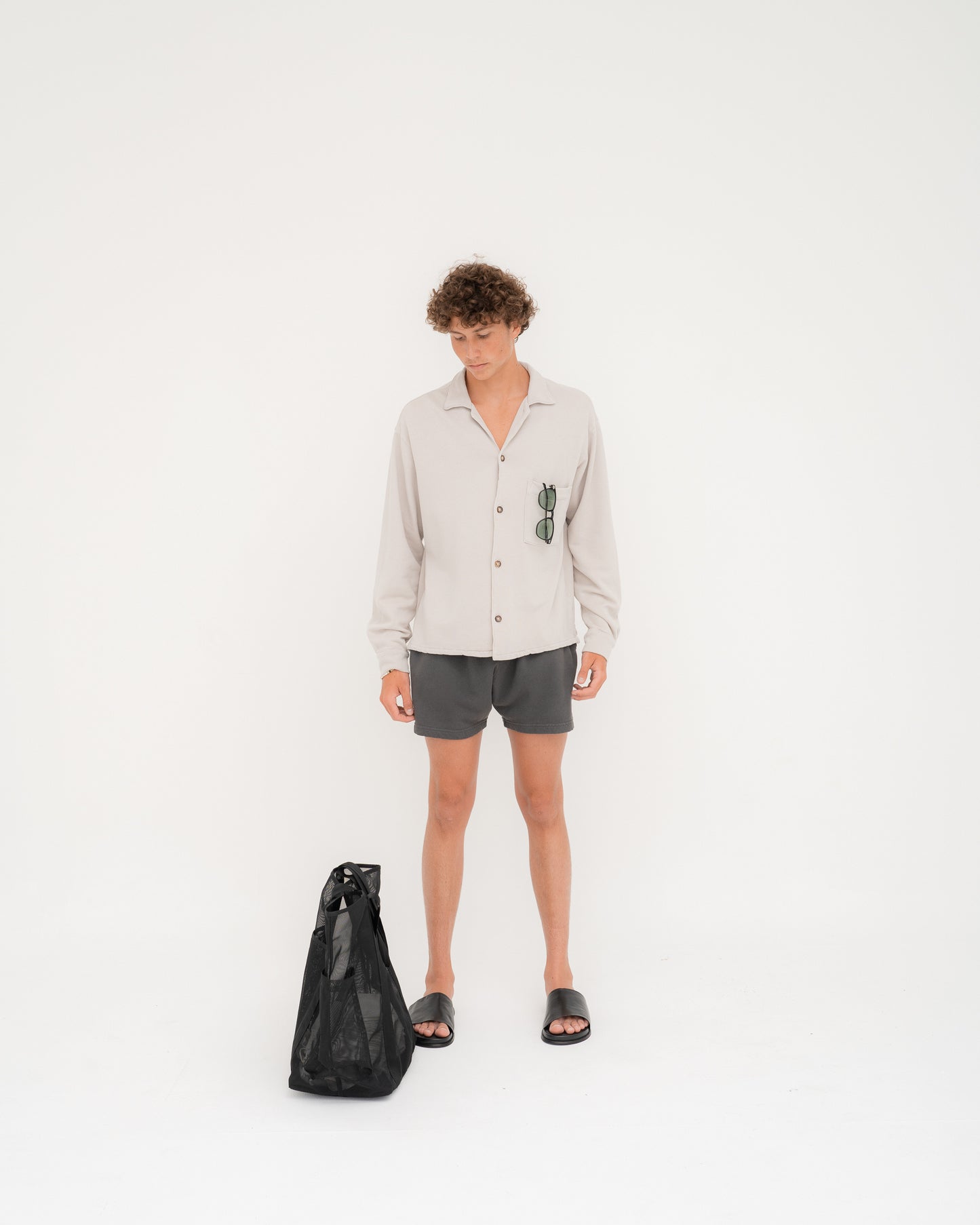 Terry Linen Short - Volcanic Ash