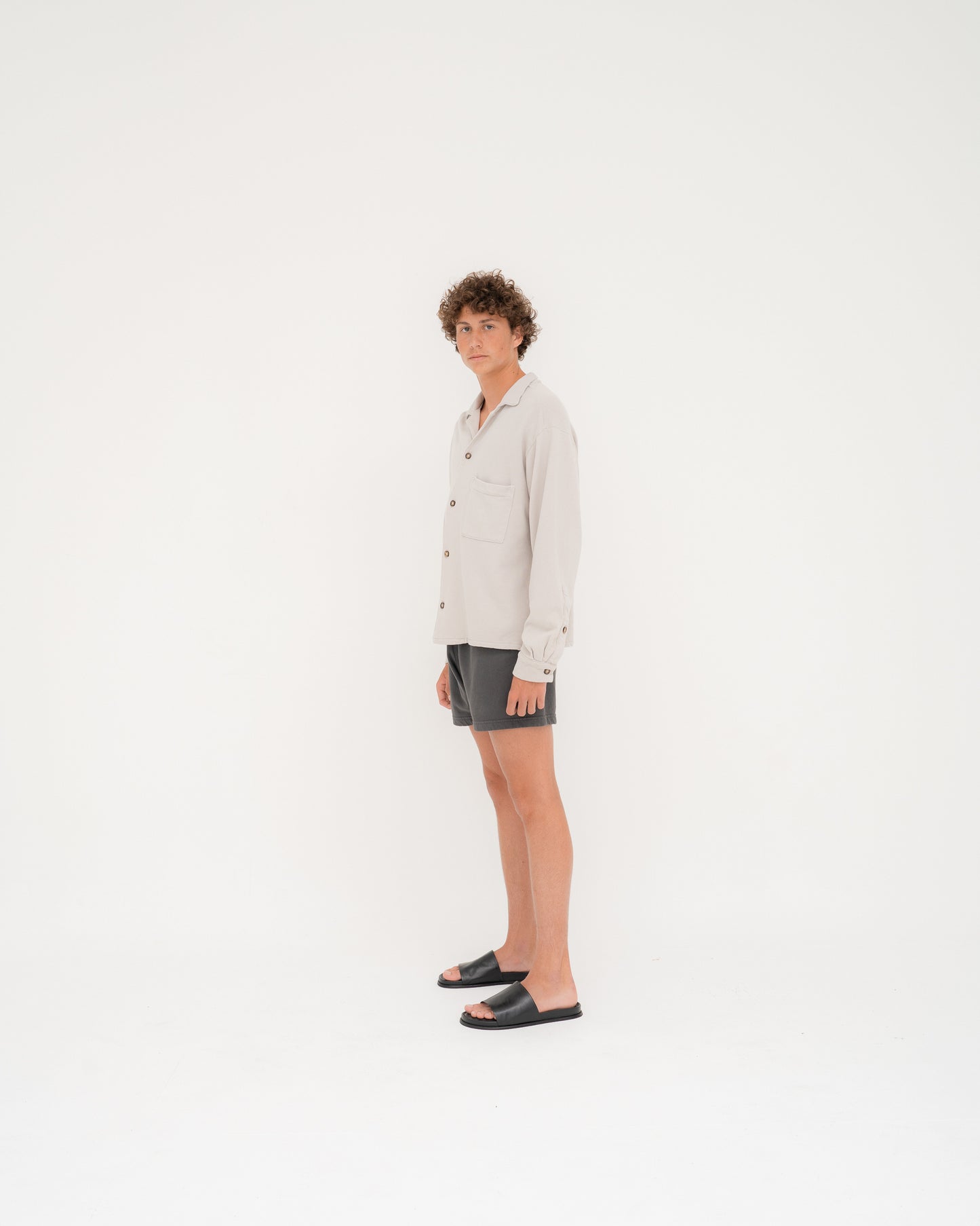Terry Linen Short - Volcanic Ash