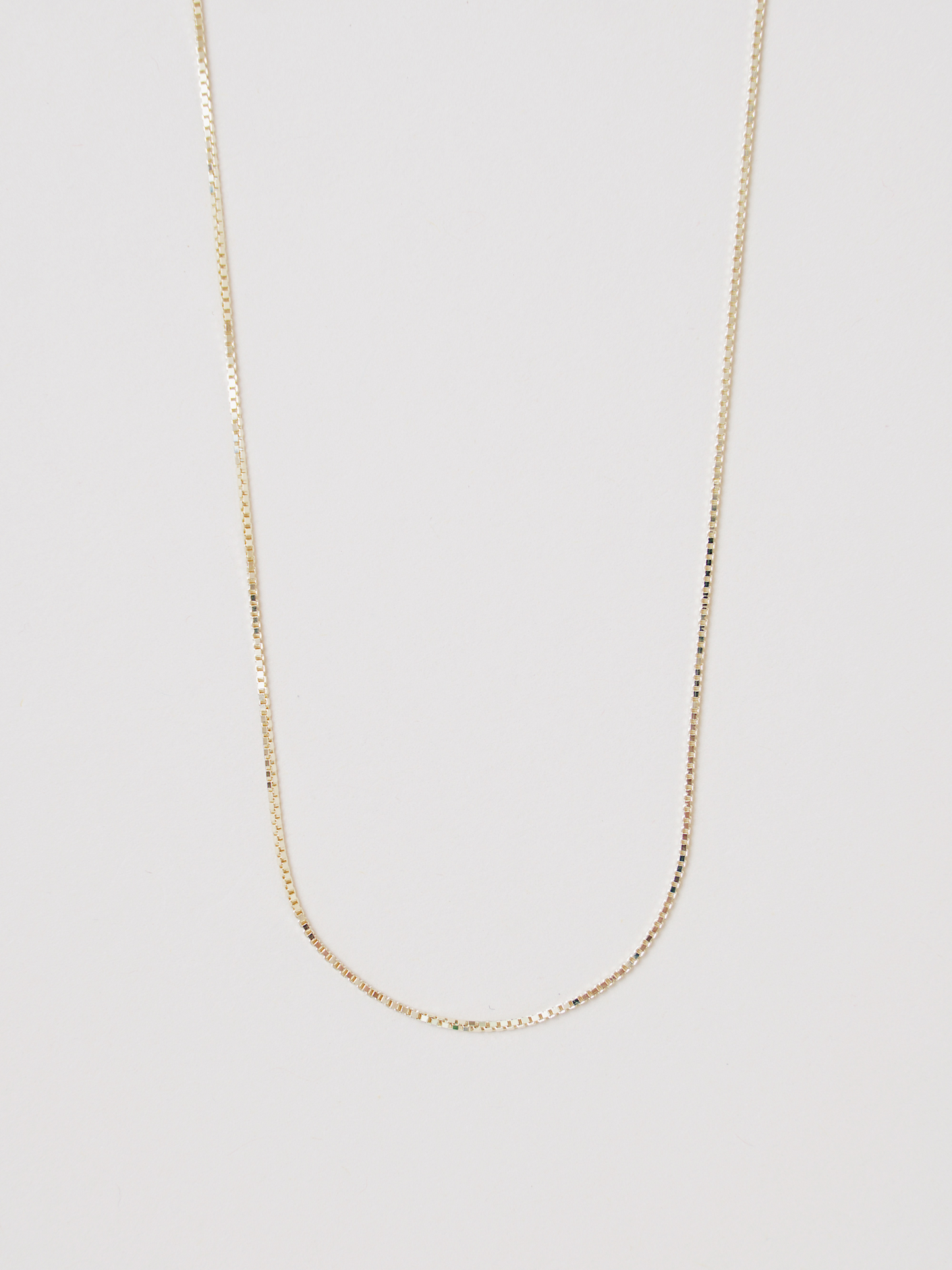 20" Box Necklace - Yellow Gold .8 MM