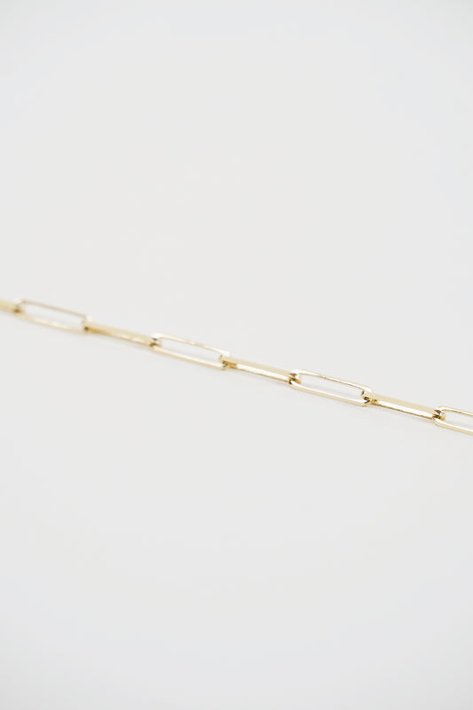22" Paper Clip Necklace - 14K Gold