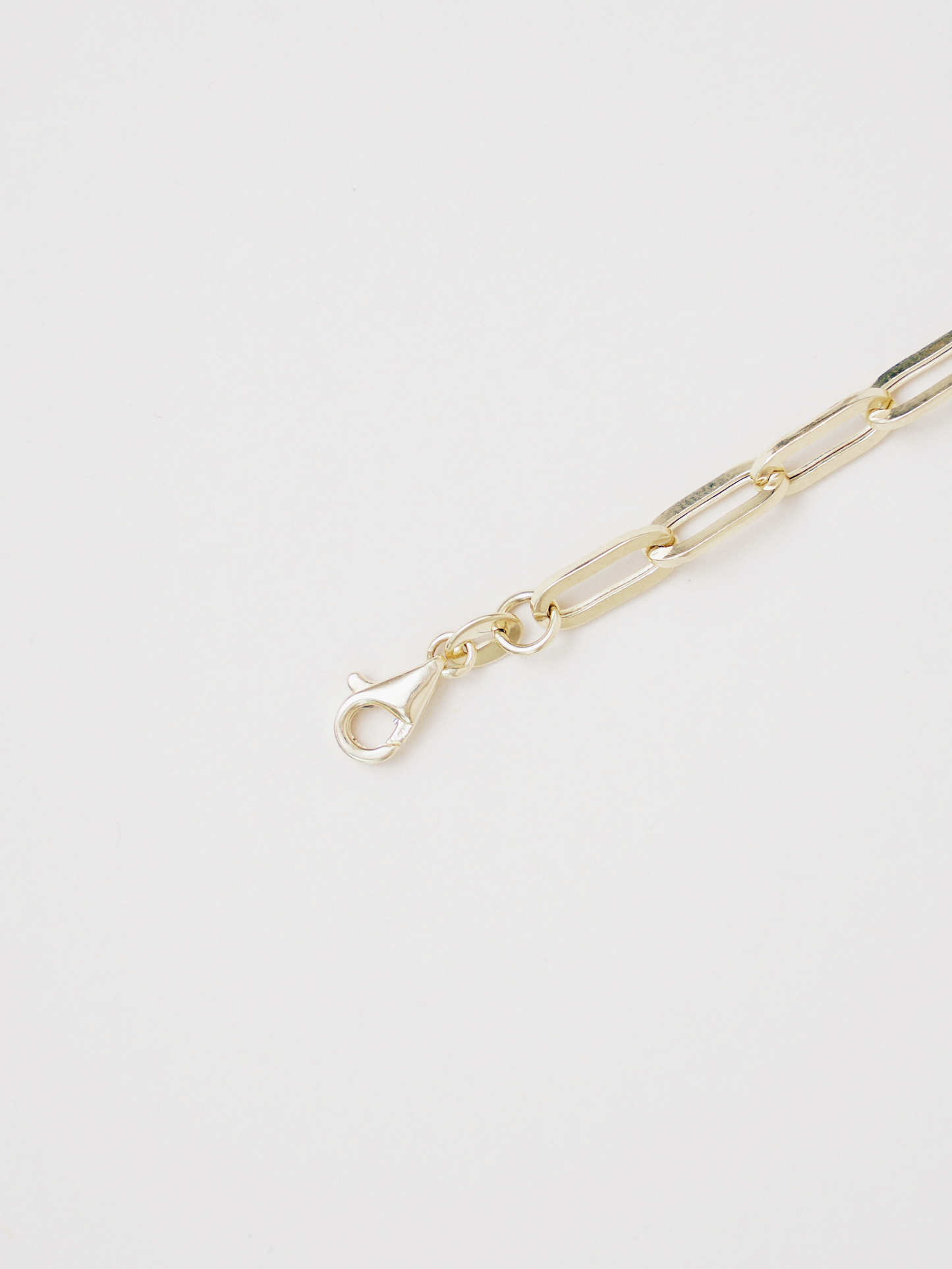 7" Paper Clip Bracelet - Yellow Gold