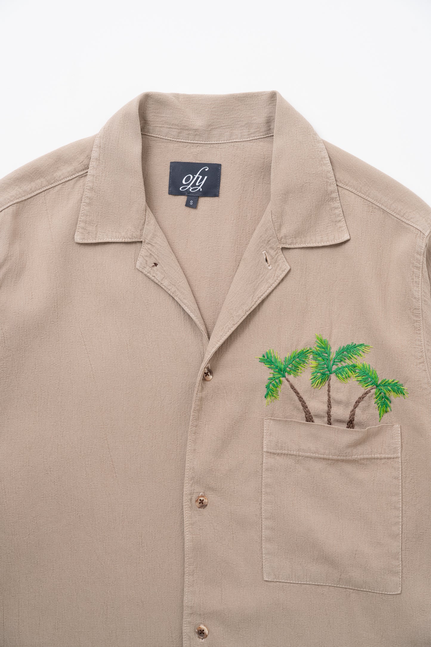 Crinkle L/S - Pocket Palm