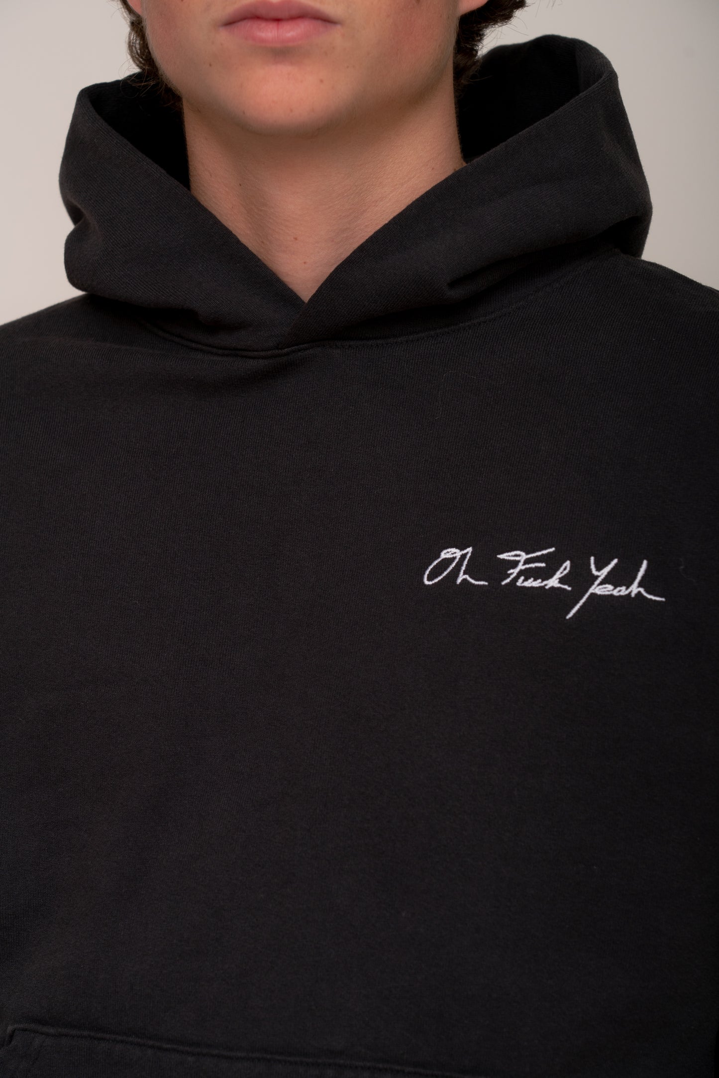 Deluxe Terry Signature Hoodie - Black